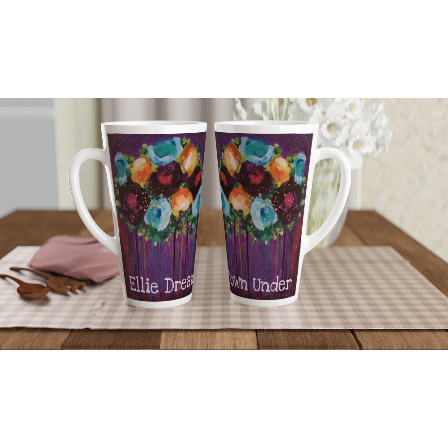 Ellie Art - Latte 17oz (500ml) Ceramic Mug